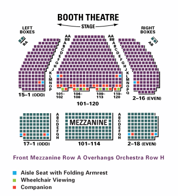 booth theatre shubert organization long center seating chart