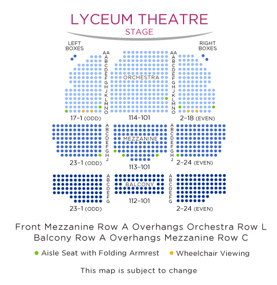 Lyceum Theatre Seating Chart