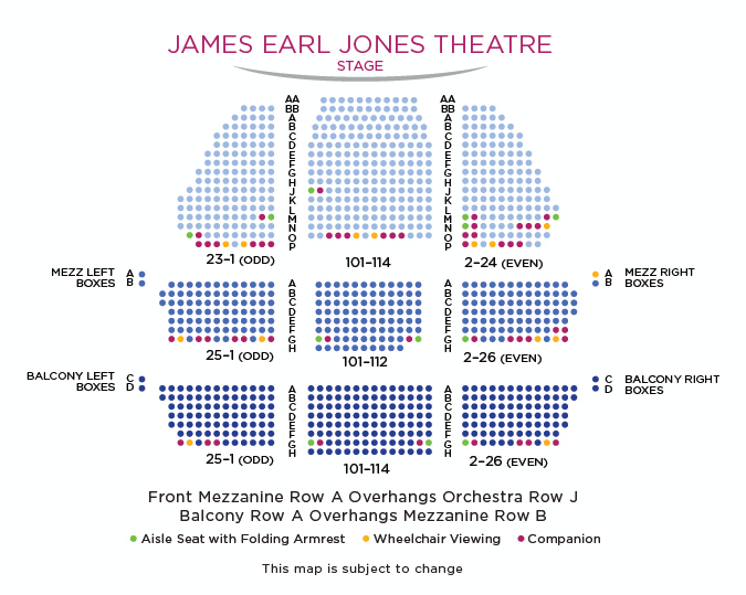 James Earl Jones Seating Chart